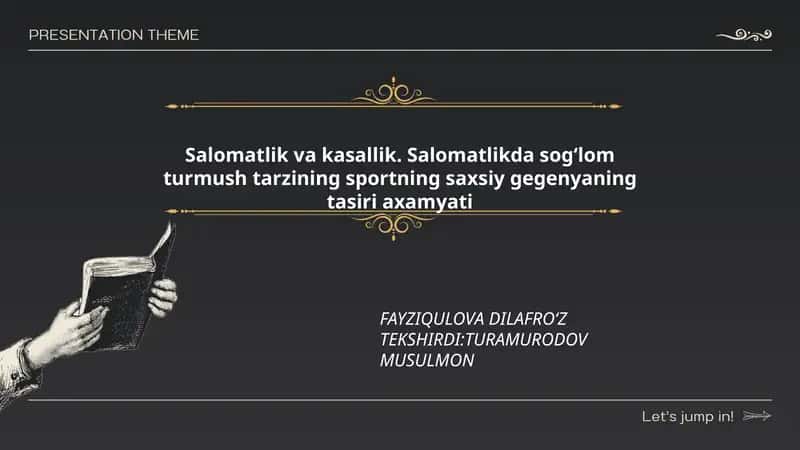 Salomatlik va kasallik 1