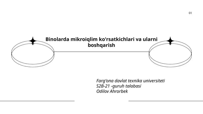 Binolarda mikroiqlim ko'rsatkichlari va ularni boshqarish 1