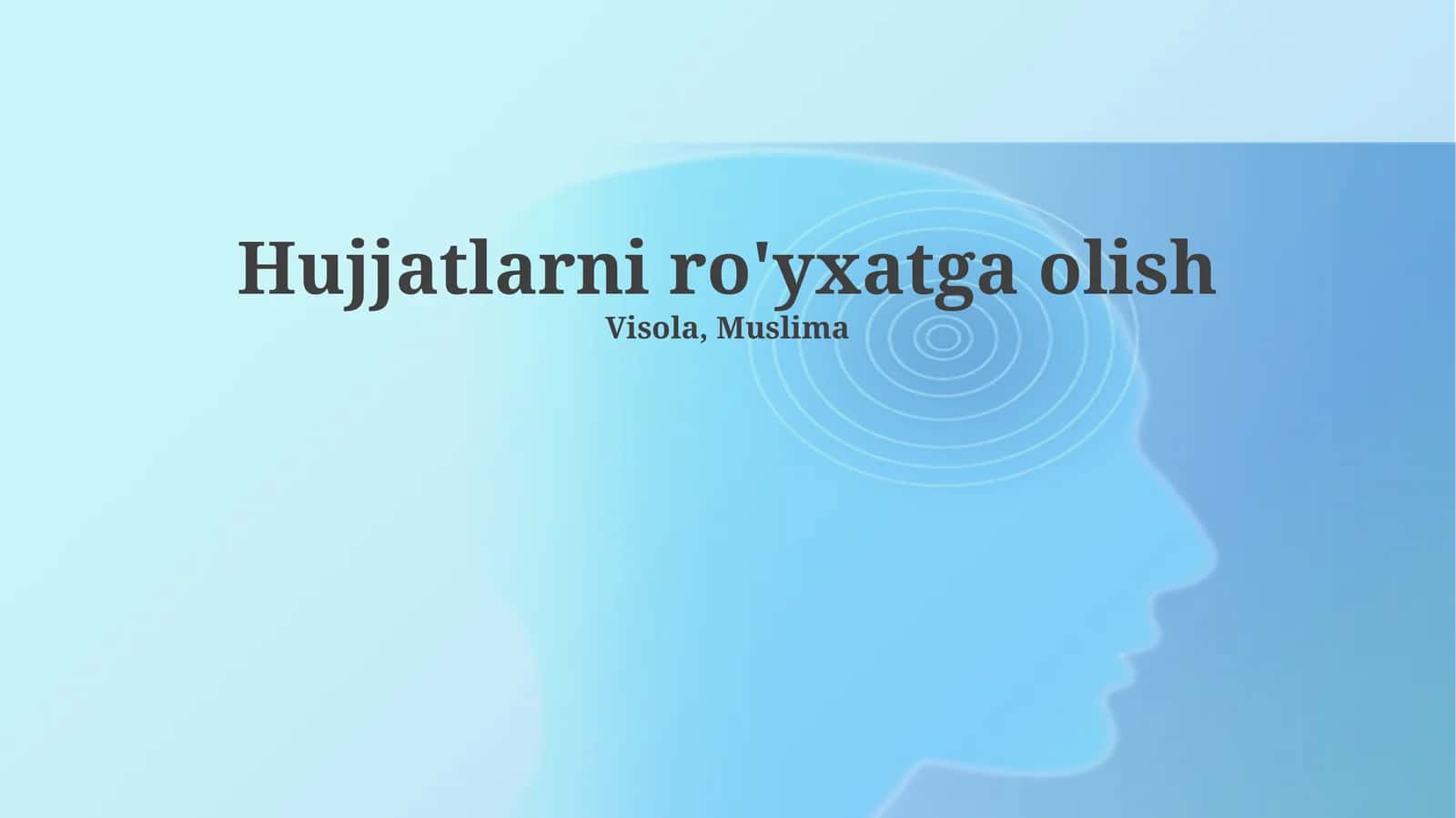 Hujjatlarni ro'yxatga olish 1