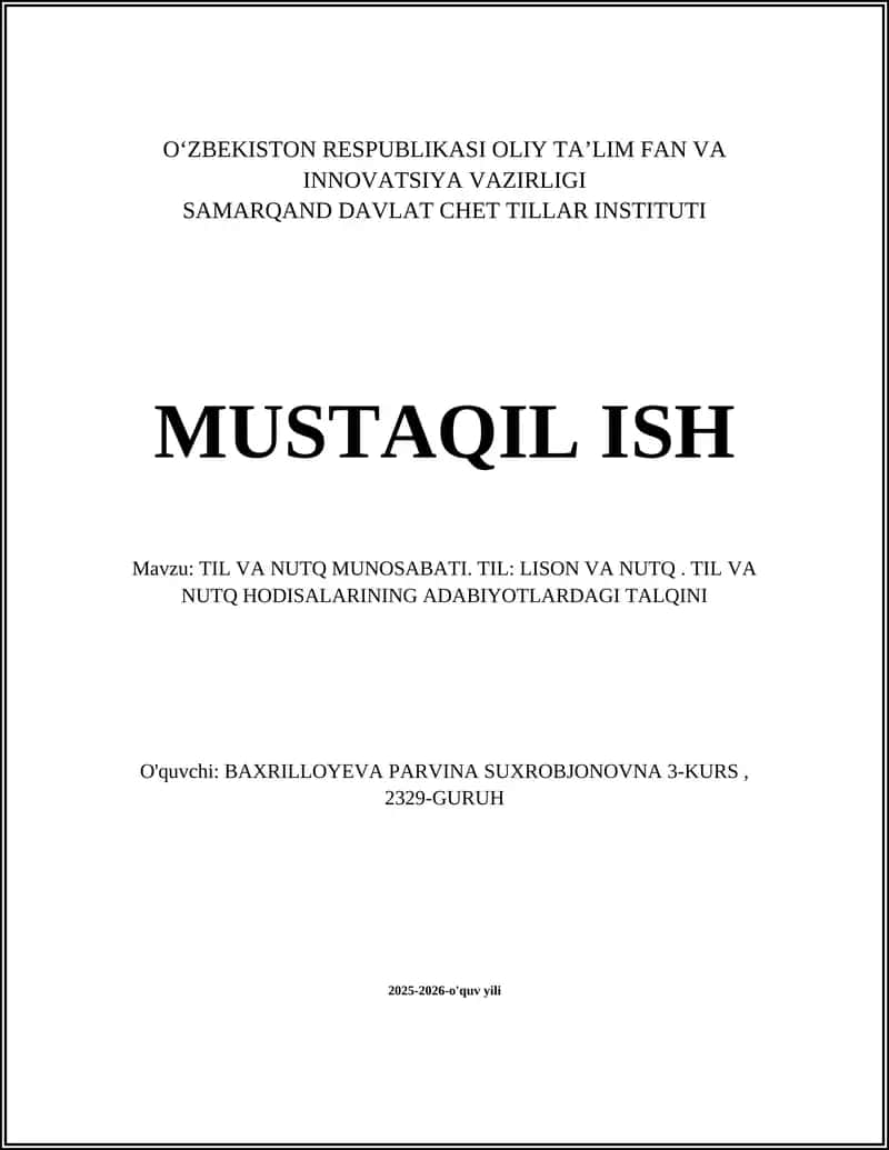 Til va nutq munosabati 1