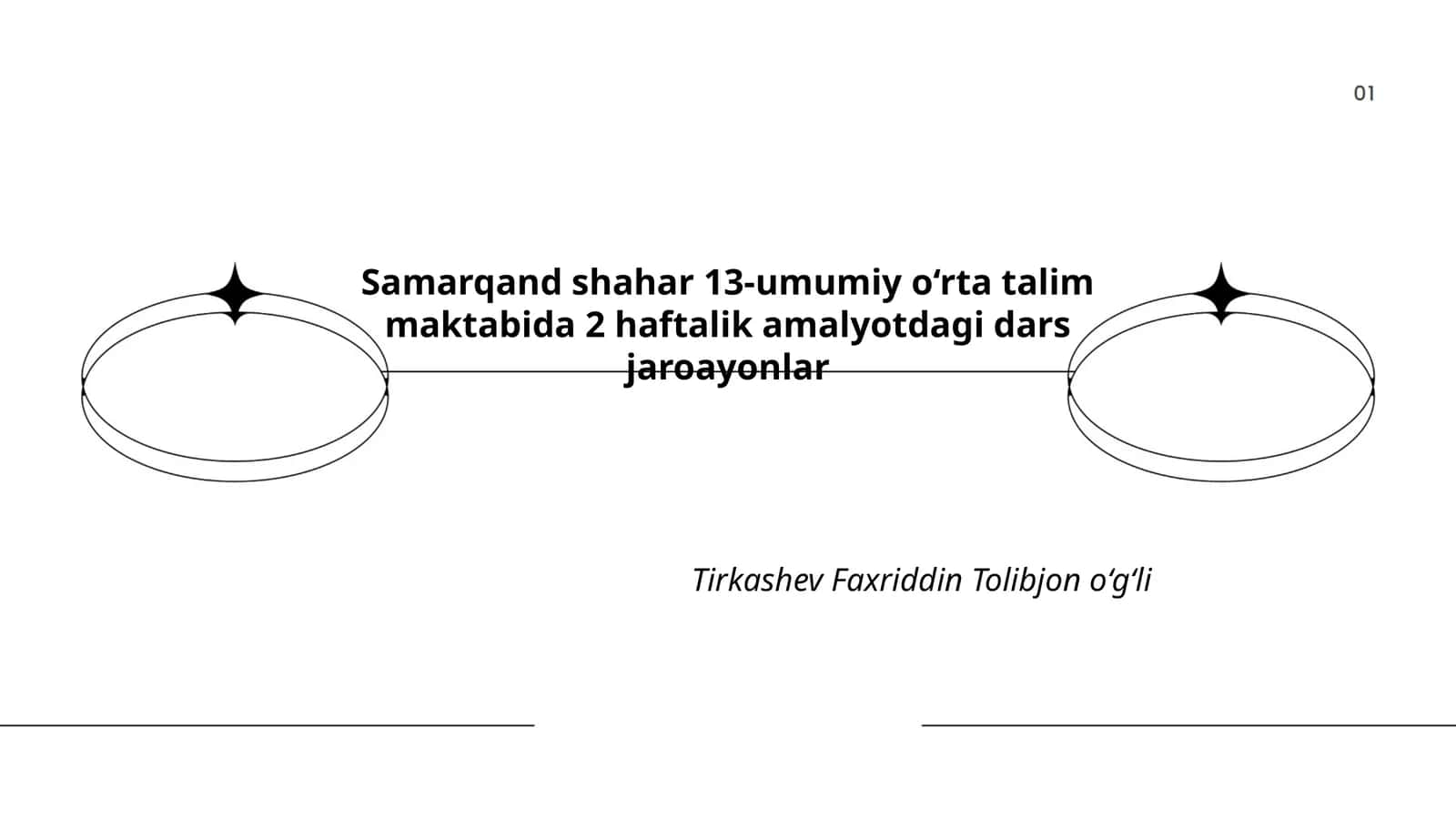 Samarqand shahar 13-umumiy o‘rta talim maktabida 2 haftalik amalyotdagi dars jaroayonlar 1