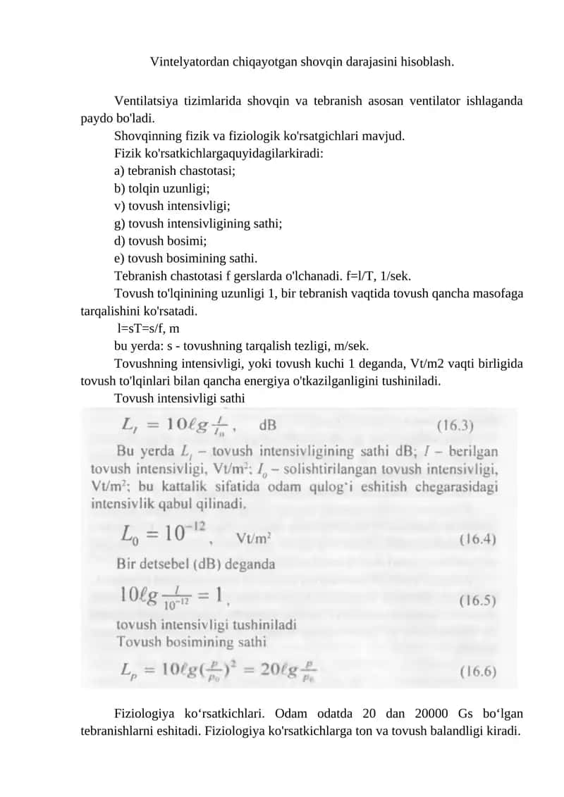 Shovqin Fizikasi 1