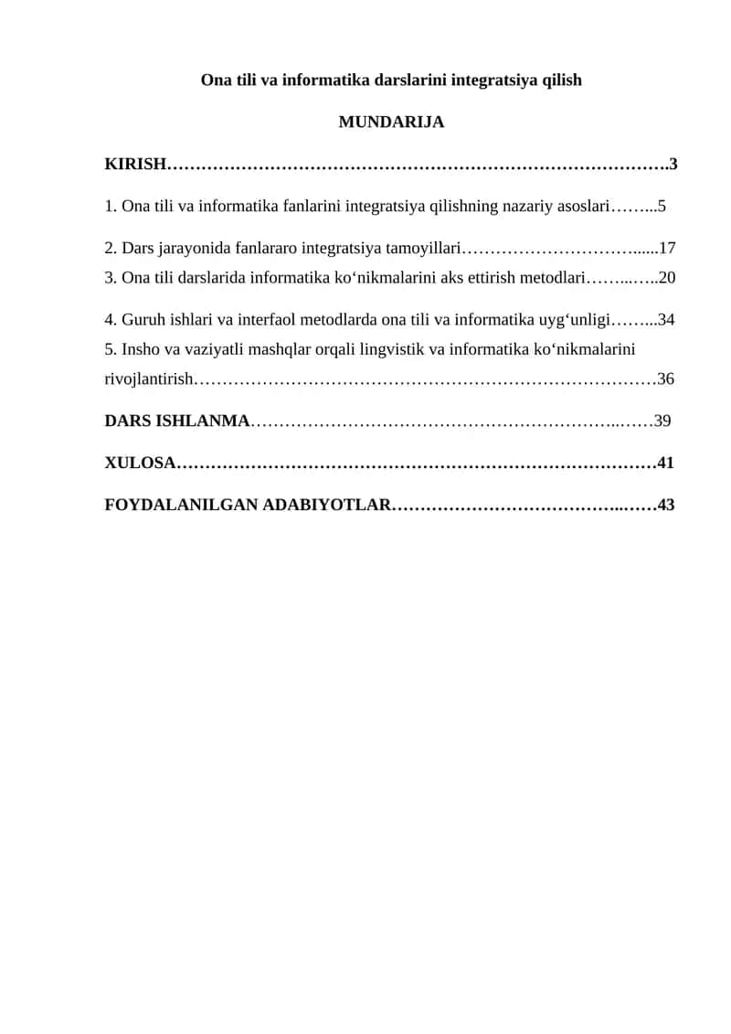 Ona tili va informatika darslarini integratsiya qilish 1