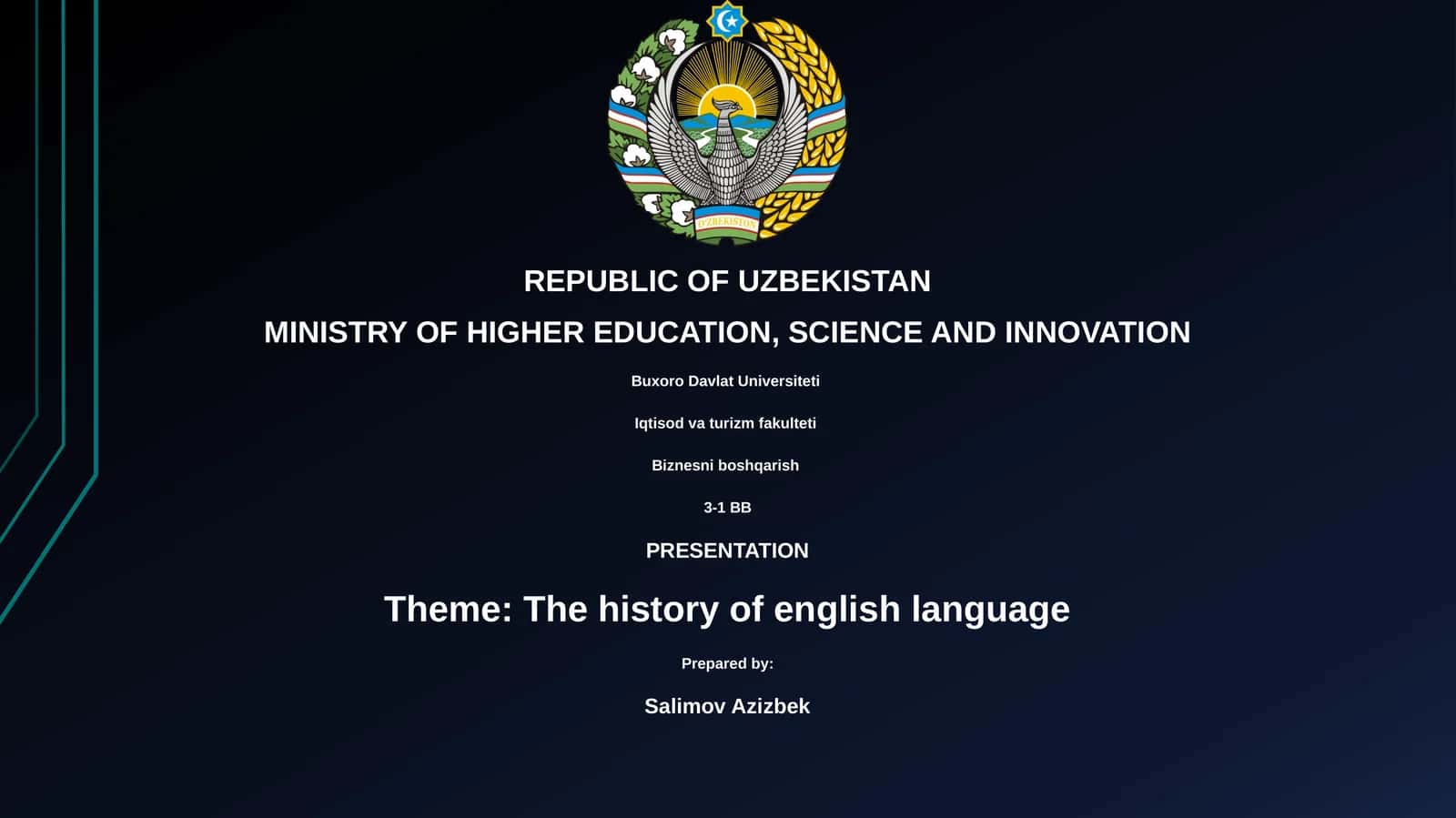 The history of english language 1