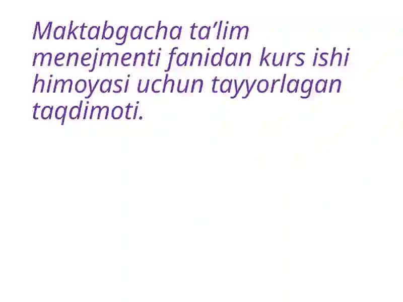 Maktabgacha ta'lim tashkilotlari pedagog hodimlarining huquq va majburiyatlari