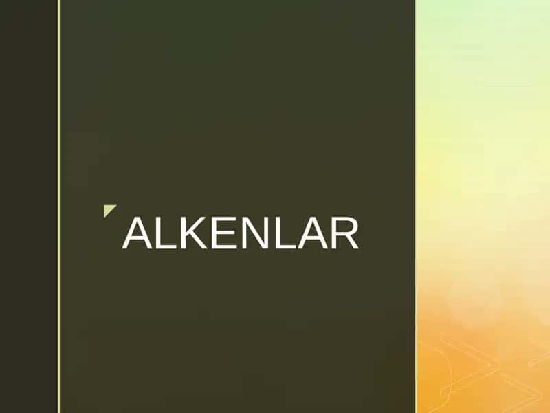 Alkenlar Dars Rejasi 1