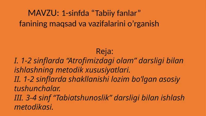 "Tabiatshunoslik" 1