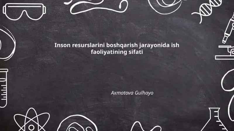 Ish faoliyati sifati 1