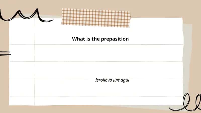 Prepositions 1
