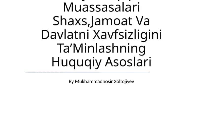 Adliya Vazirligi Tizimidagi TaʼLim Va Ilmiy Tadqiqot Muassasalari 1