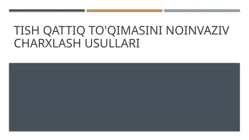 Tishqattiq to'qi masini non-invaziv charxlash usullari 1