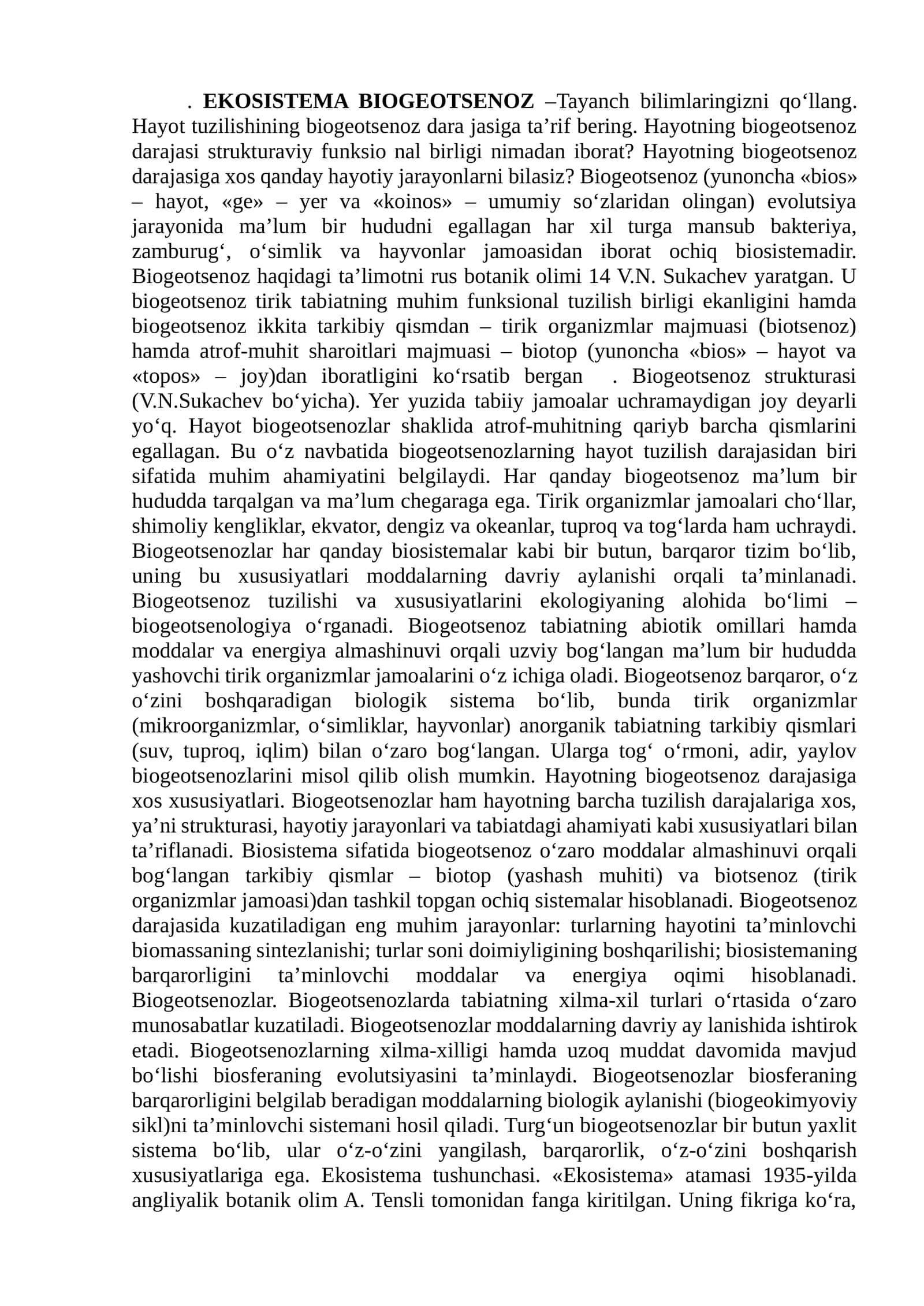 EKOSISTEMA BIOGEOTSENOZ 1