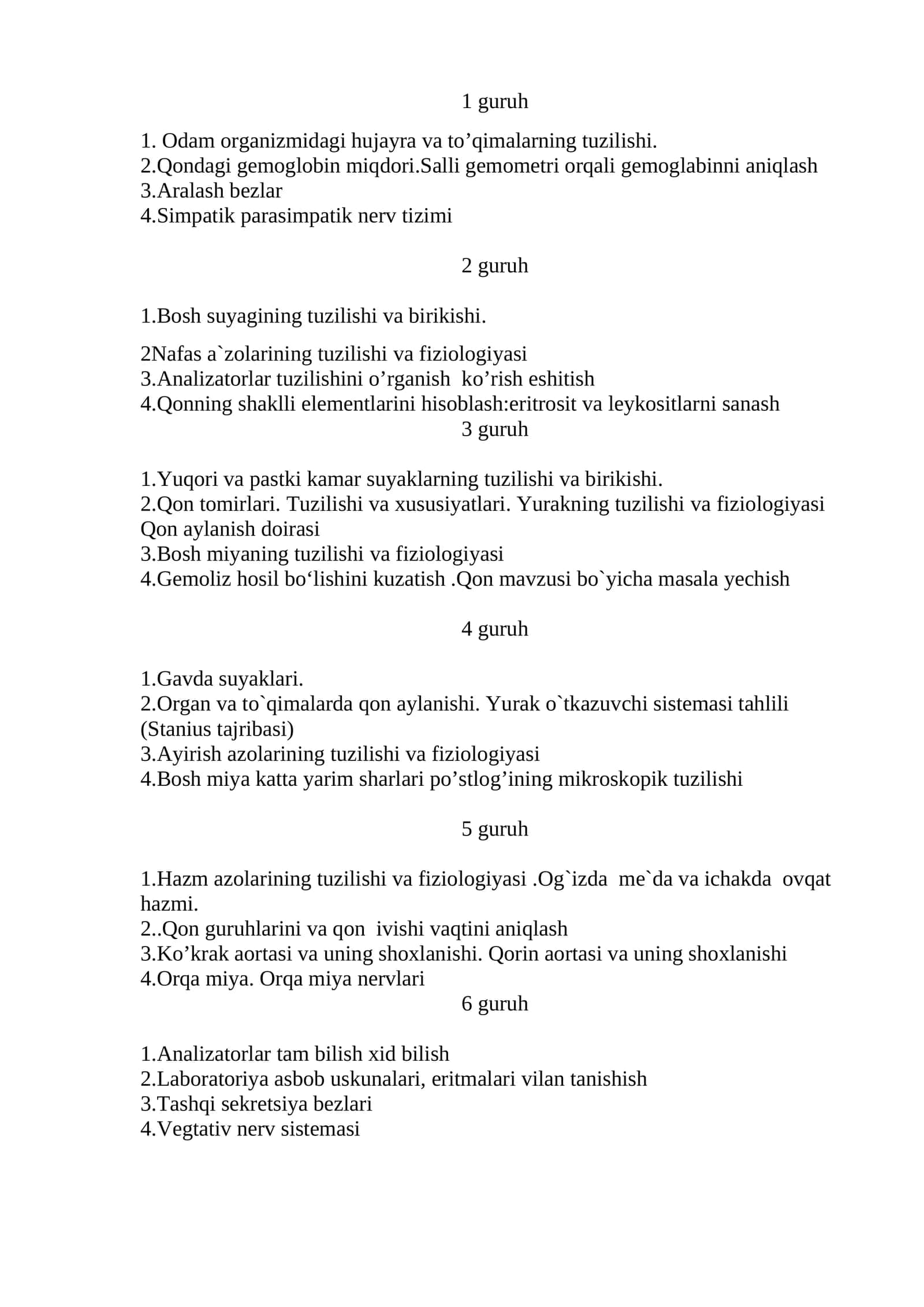 Hazm azolari tuzilishi va fiziologiyasi 1