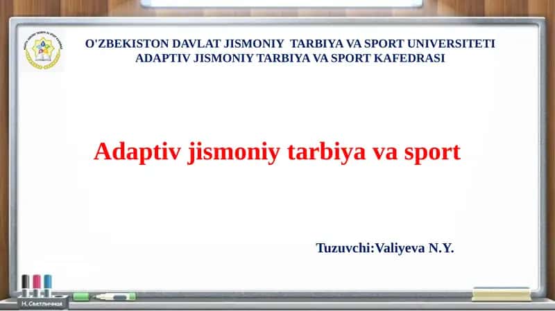 Adaptiv jismoniy tarbiya va sport 1
