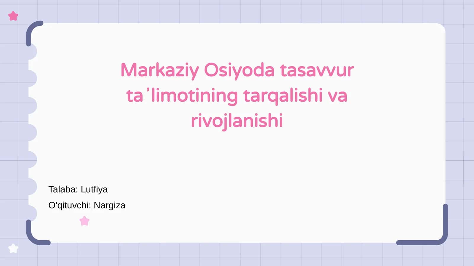 Markaziy Osiyoda tasavvur taʼlimotining tarqalishi va rivojlanishi 1