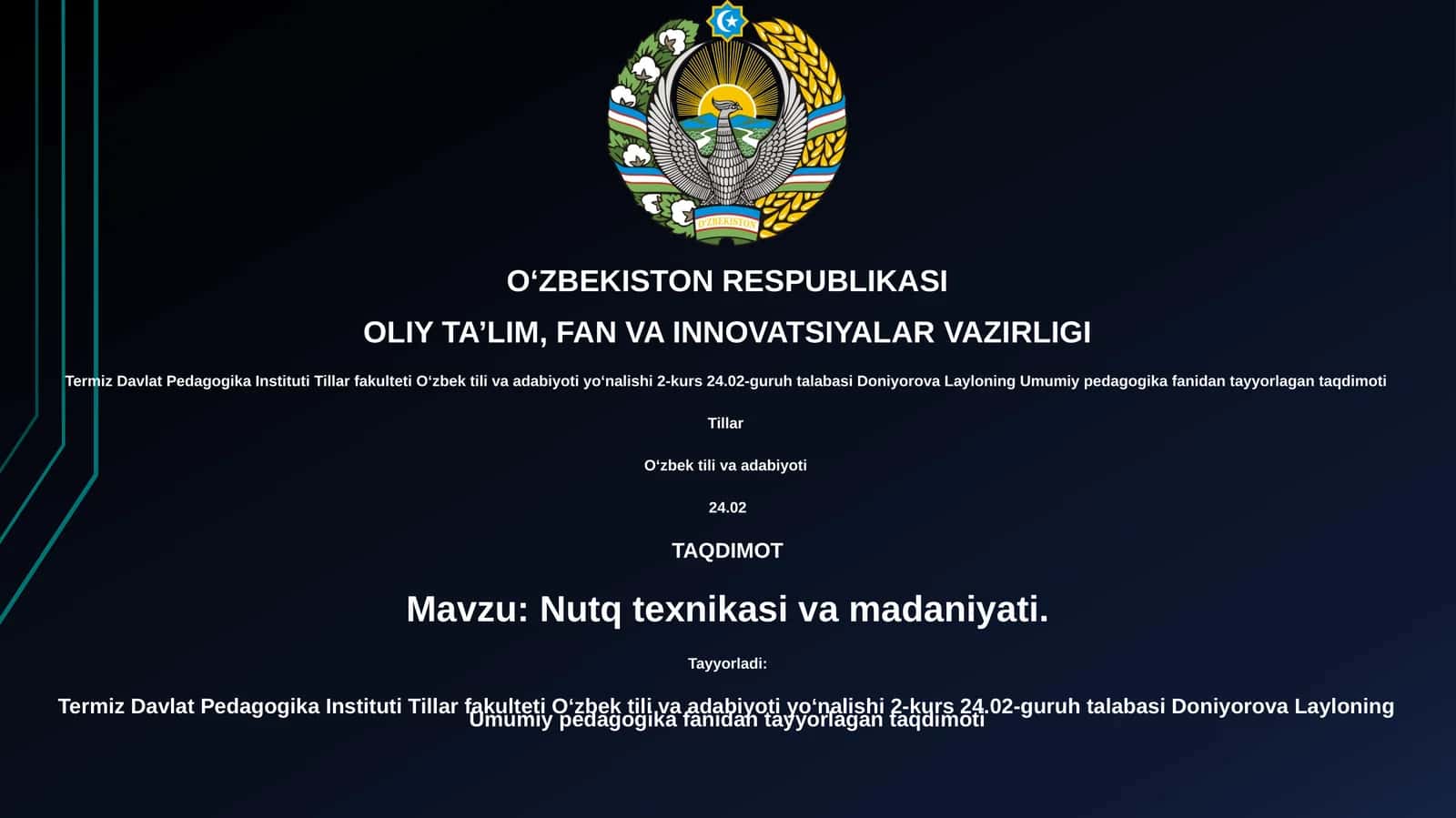 Nutq texnikasi va madaniyati 1