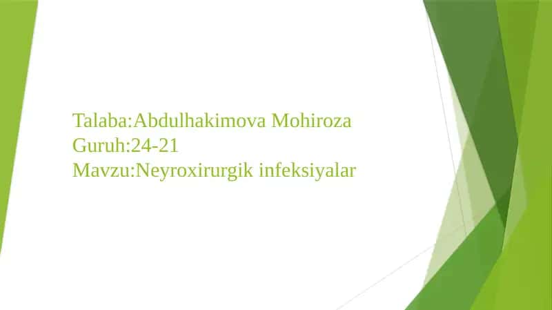 Neyroxirurgik infeksiyalar 1