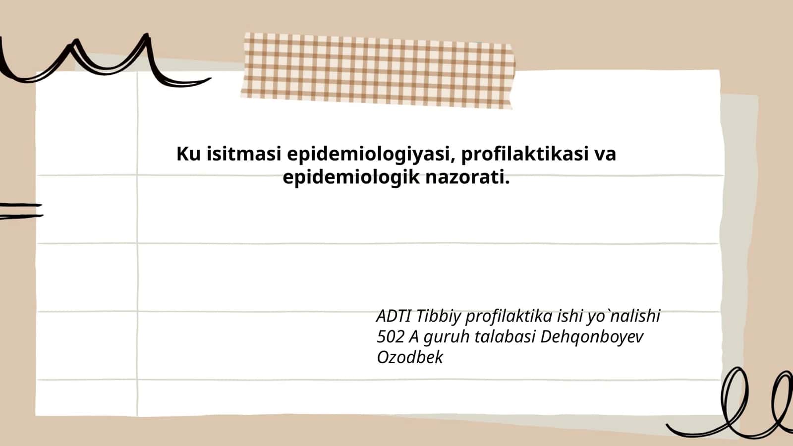 Ku isitmasi epidemiologiyasi, profilaktikasi va epidemiologik nazorati 1
