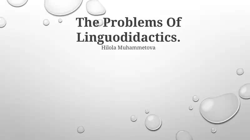 Problemlar O'zbekistonda til-o'qitish fanidan 1