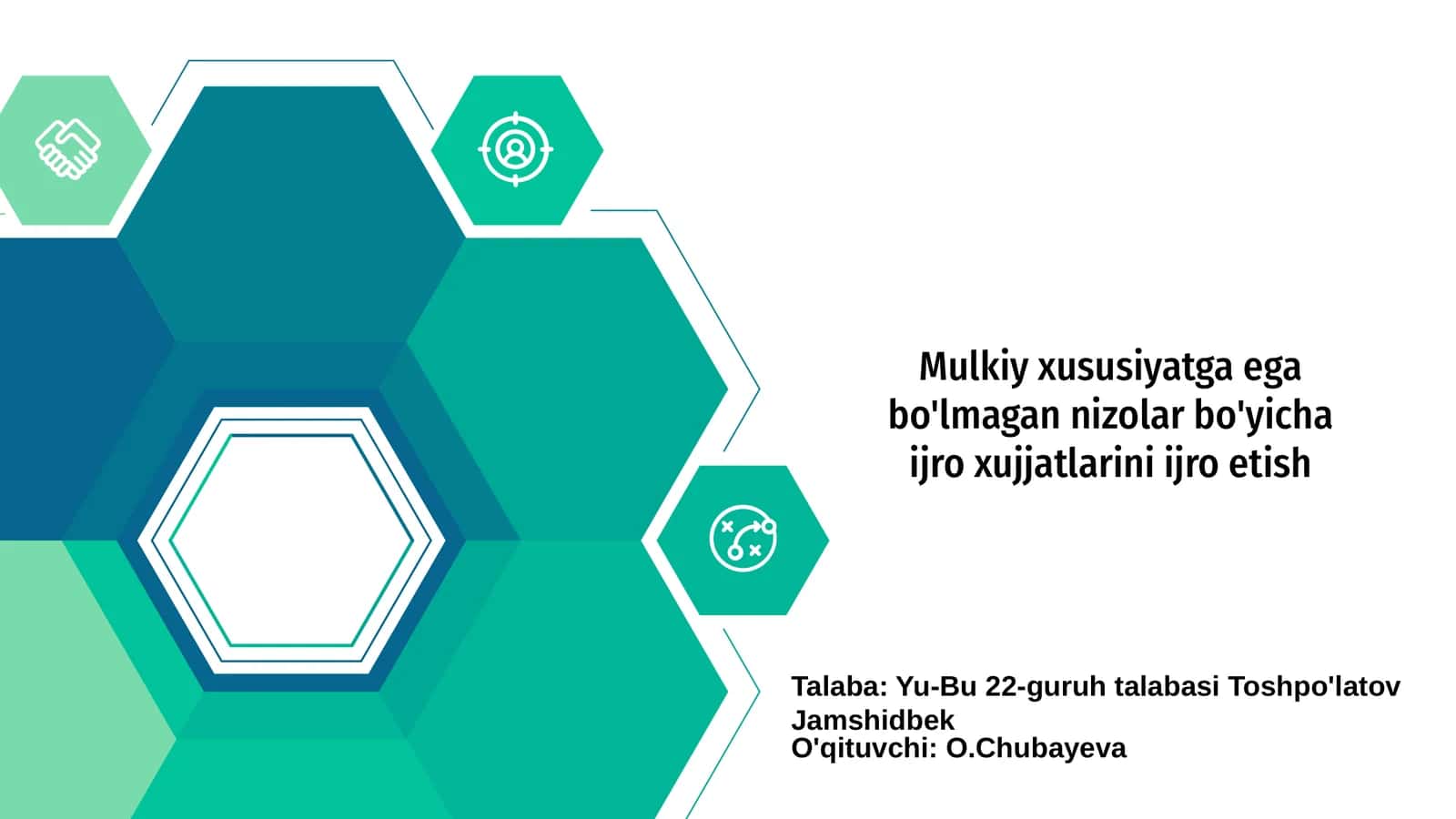 Nizolarning mulkiy xususiyatga ega bo'lmagan nizolar bo'yicha ijro xujjatlarini ijro etish 1