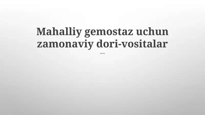 Zamonaviy mahalliy og'riqsizlantiruvchi vositalar 1