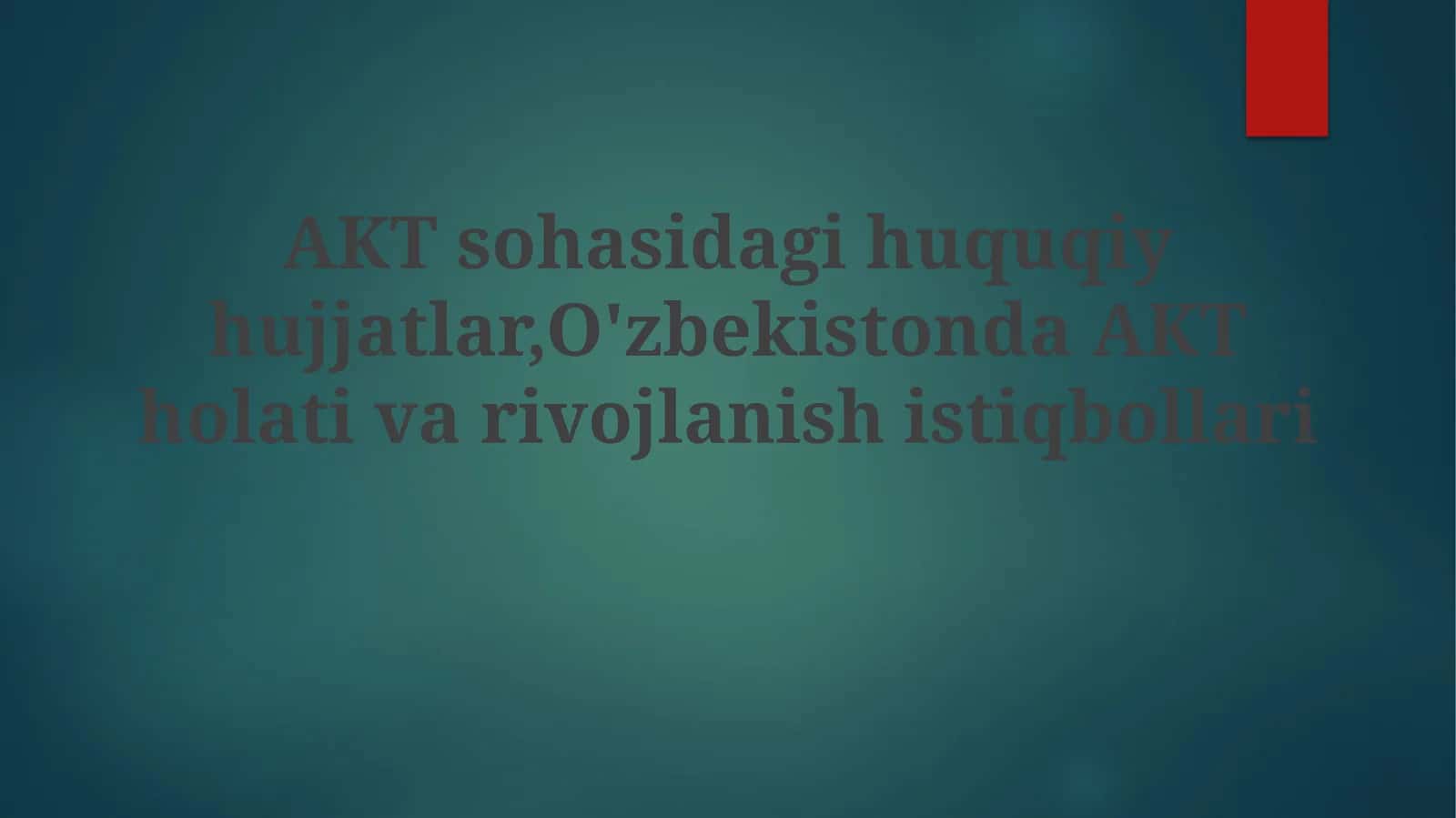 Huquqiy hujjatlar O'zbekistonda 1