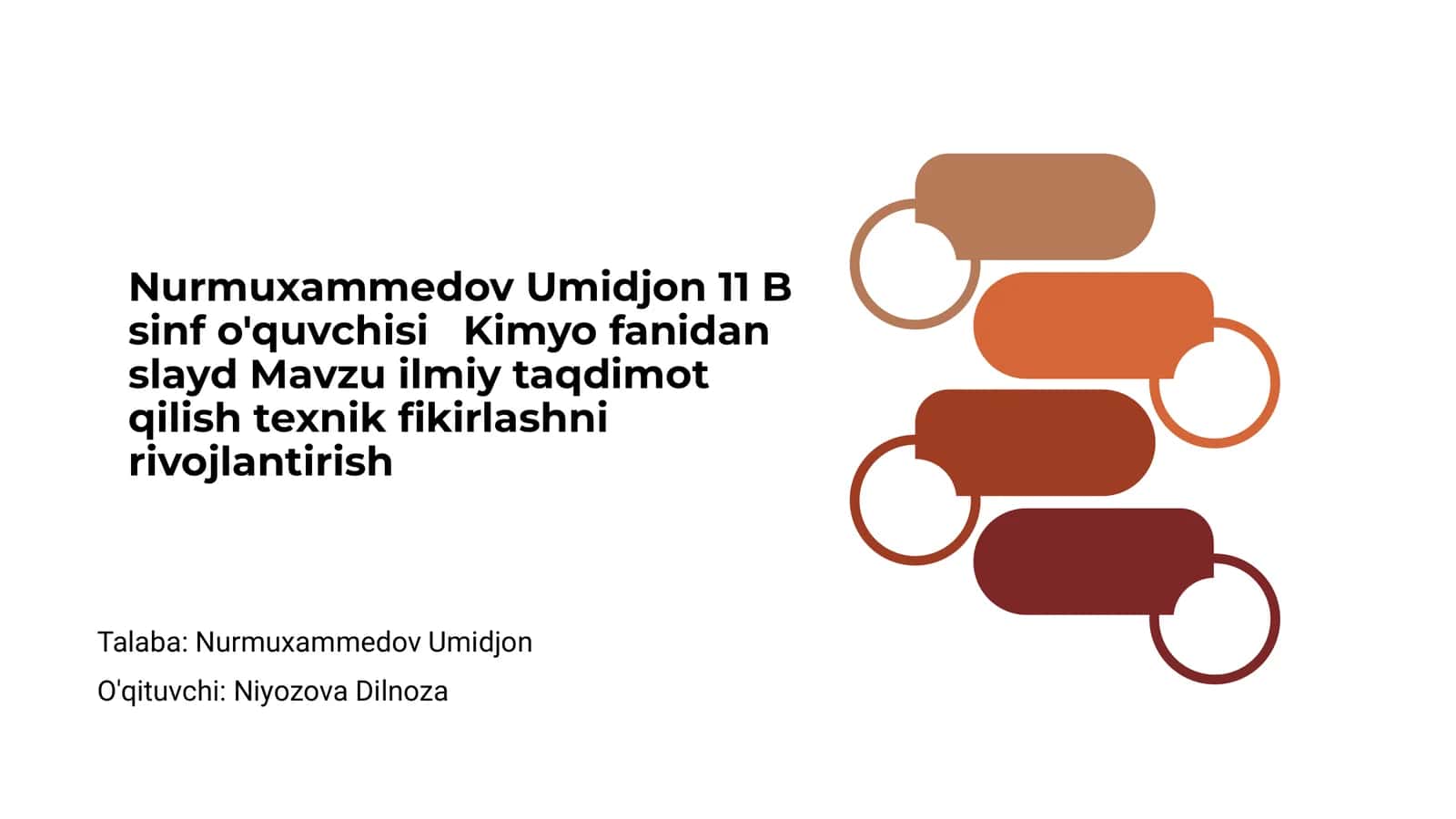 Kimyo fanidan taqdimotlar 1