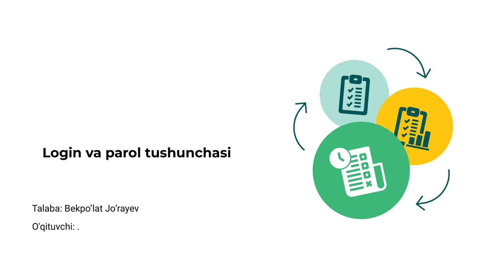 Login va parol tushunchasi 1