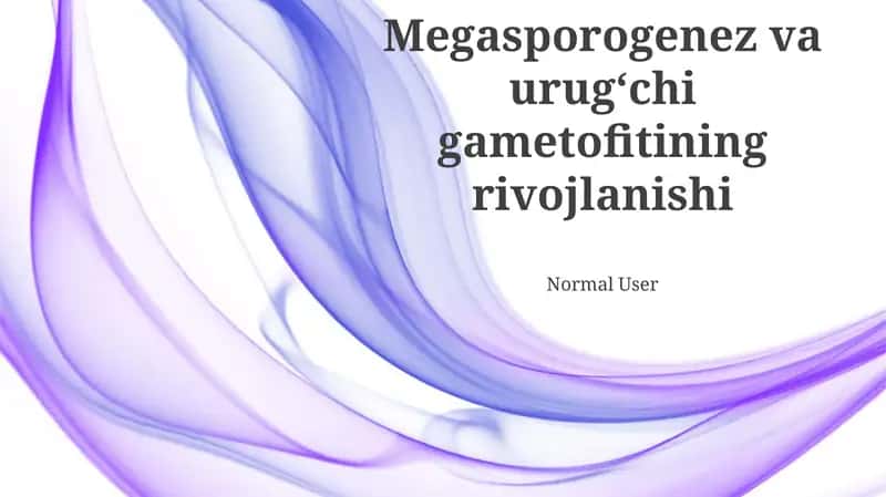 Megasporogenez va urugʻchi gametofitining rivojlanishi 1