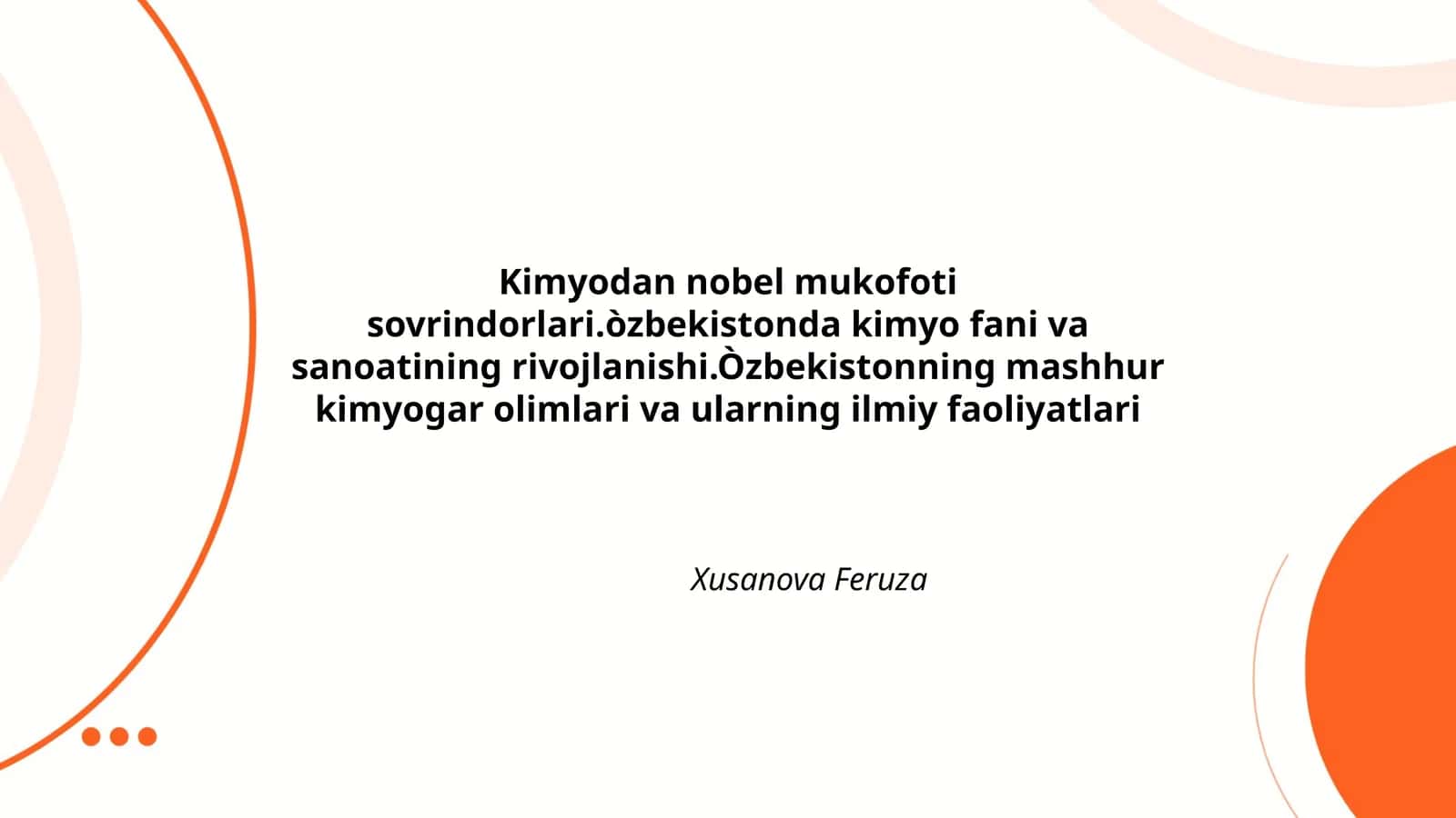 Kimyodan nobel mukofoti sovrindorlari 1