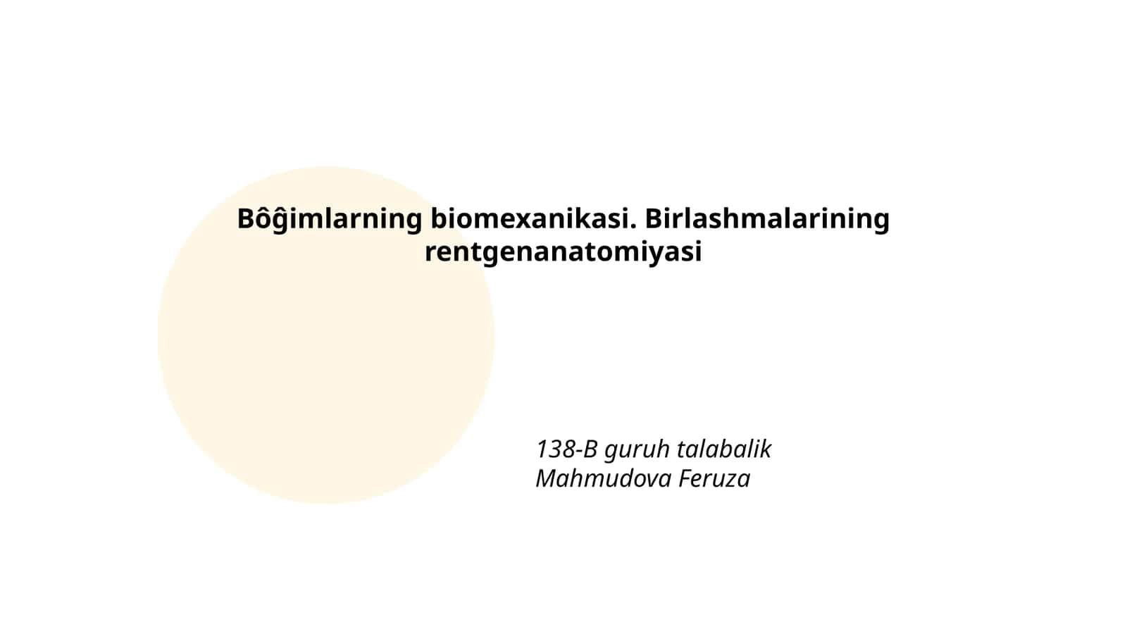 Qo'l bo'g'imlarining biomexanikasi 1