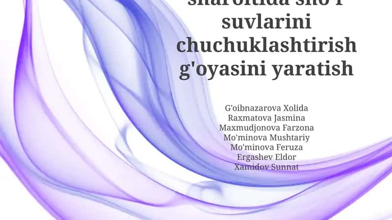 O'zbekistonda sho'r suvni chuchuklashtirishning zarurati va imkoniyatlari 1