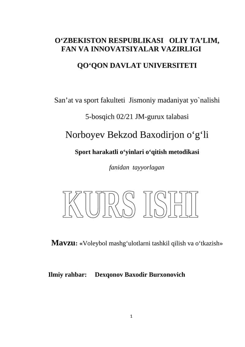 Sport harakatli o‘yinlari o‘qitish metodikasi 1
