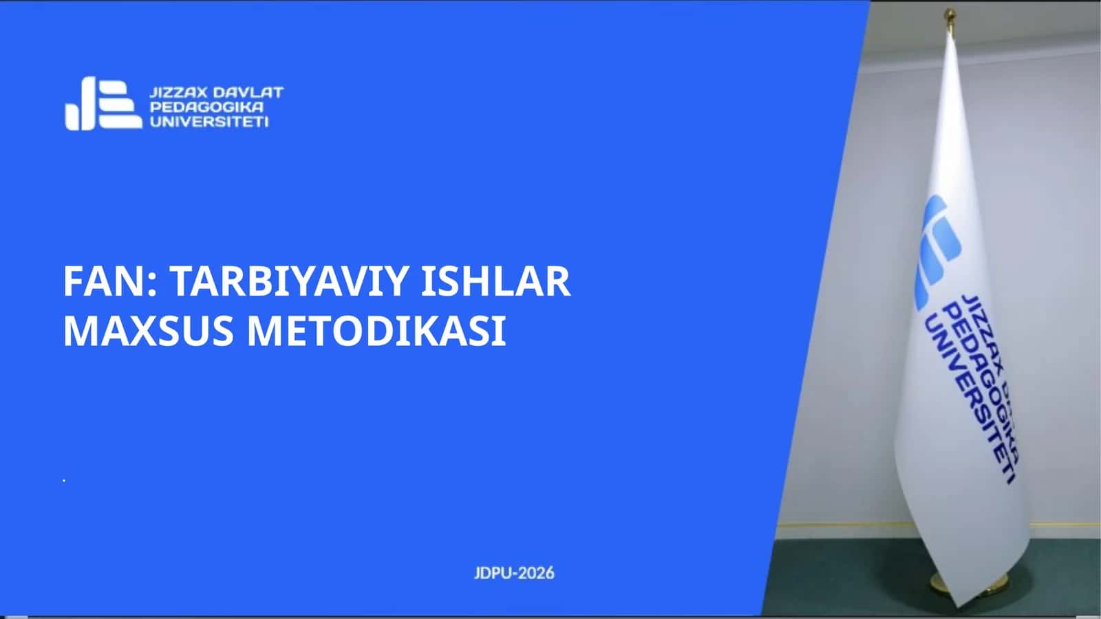 FAN: TARBIYAVIY ISHLAR MAXSUS METODIKASI 1