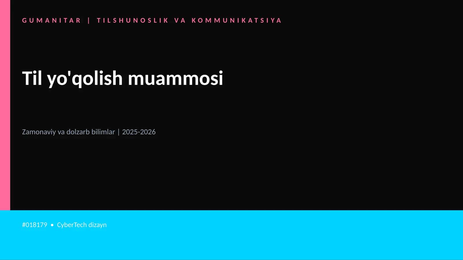 Til yo'qolish muammosi 1