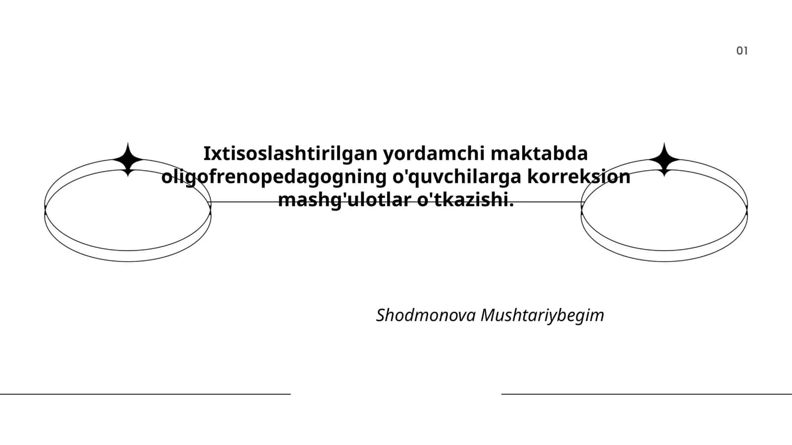 Ixtisoslashtirilgan yordamchi maktabda oligofrenopedagogning o'quvchilarga korreksion mashg'ulotlar o'tkazishi 1