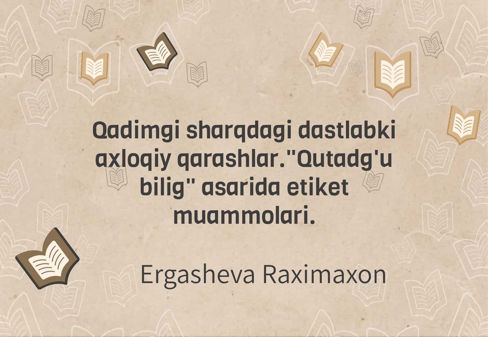Qutadg'ubiligda axloqiy qarashlar va etiket muammolari 1