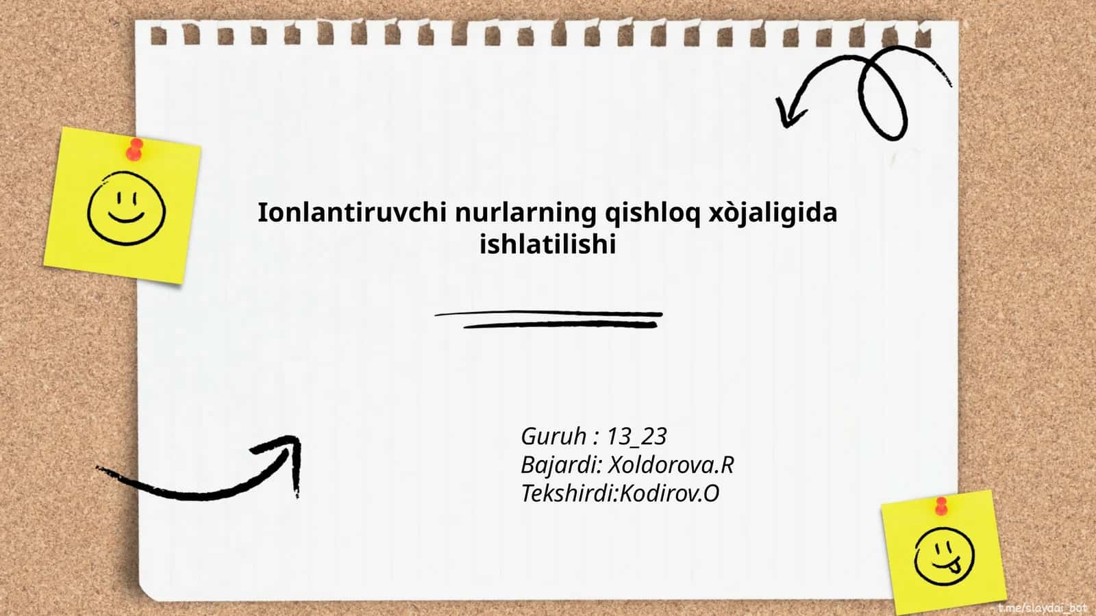 Ionlantiruvchi nurlarning qishloq xòjaligida ishlatilishi 1