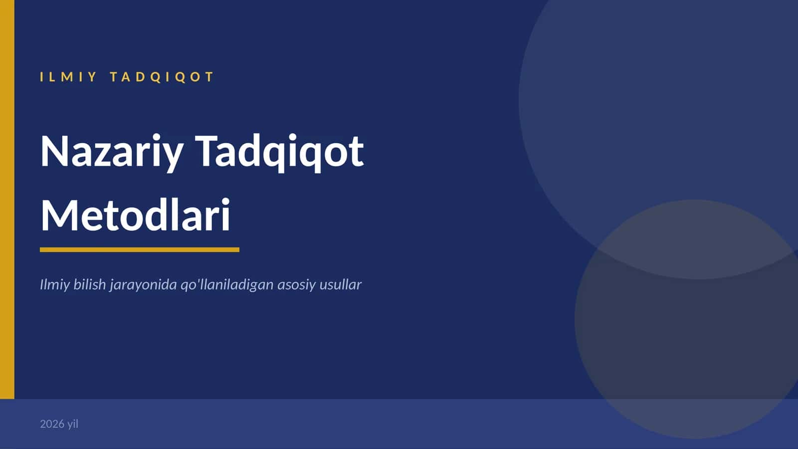 Ilmiy Tadqiqot Nazariy Metodlari 1