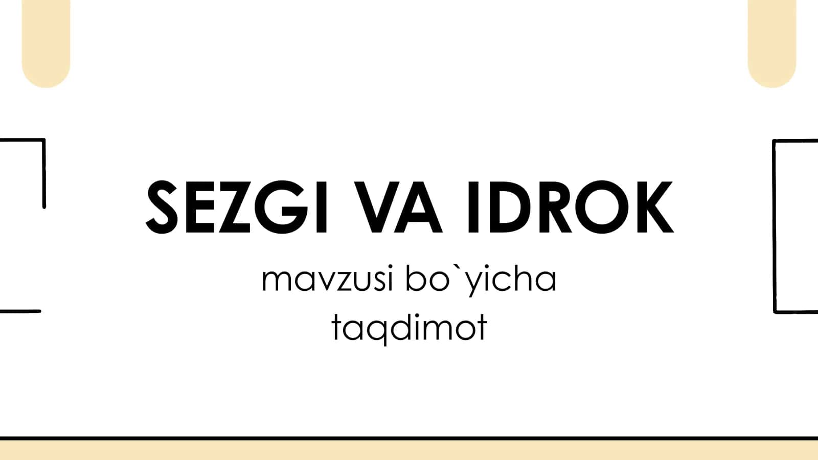 Sezgi VA IDROK 1