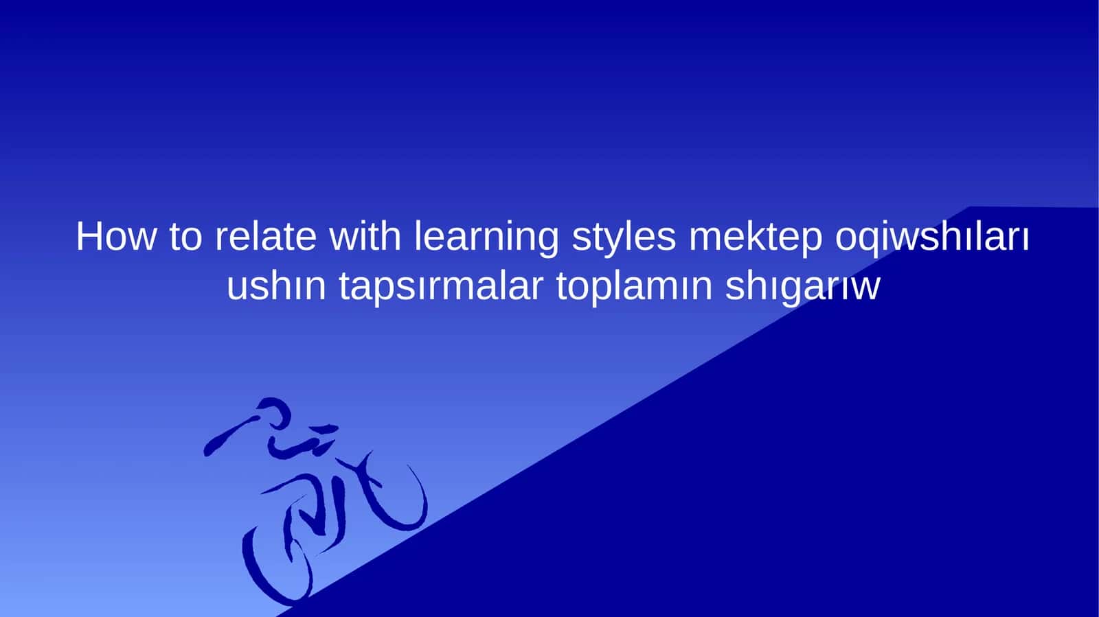Mektep oʻqishlari uchun oʻquv usullari 1