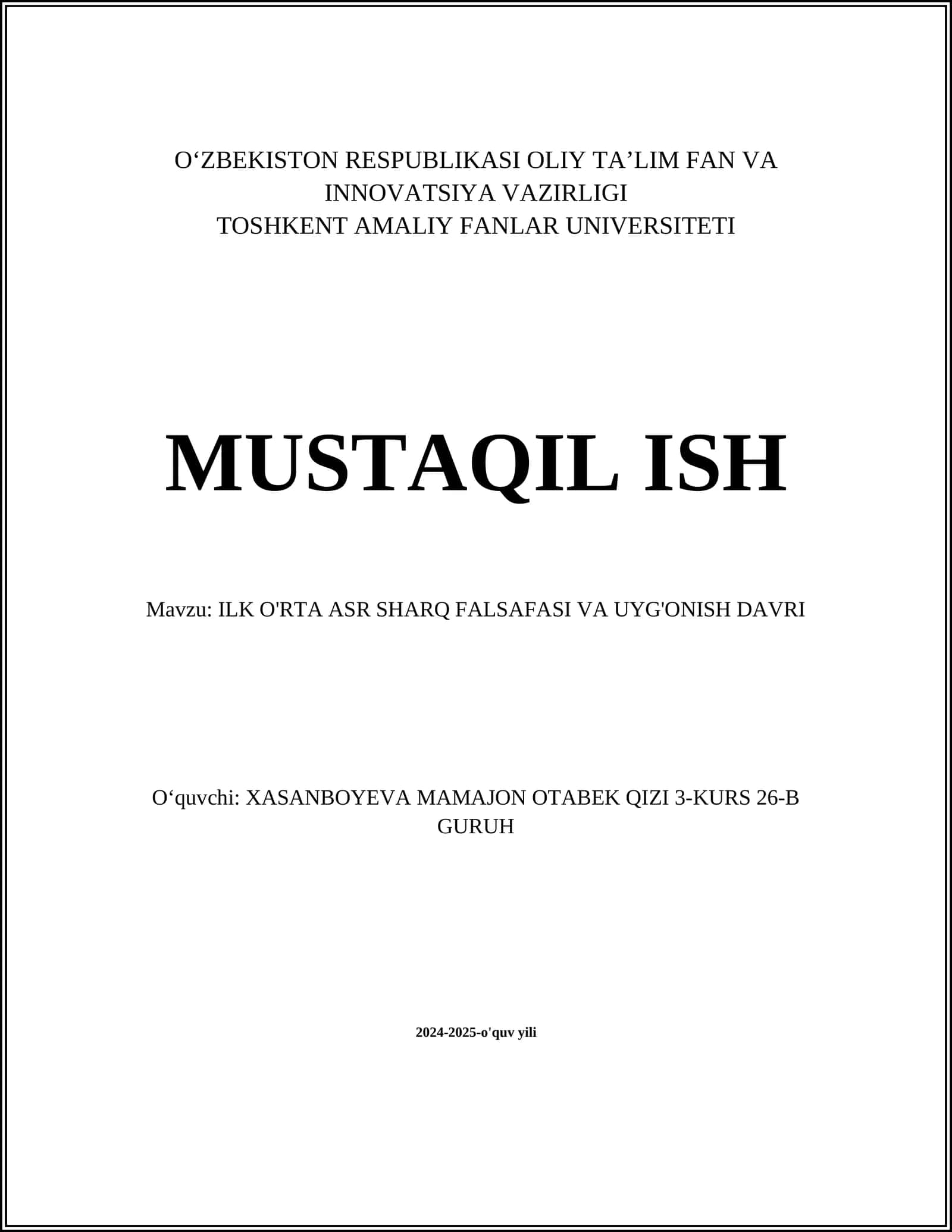 Sharq falsafasining asosiy tushunchalari 1