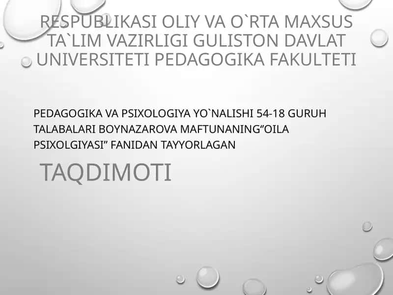 Oila bilan olib boriladigan ijtimoiy-pedagogik faoliyat 1
