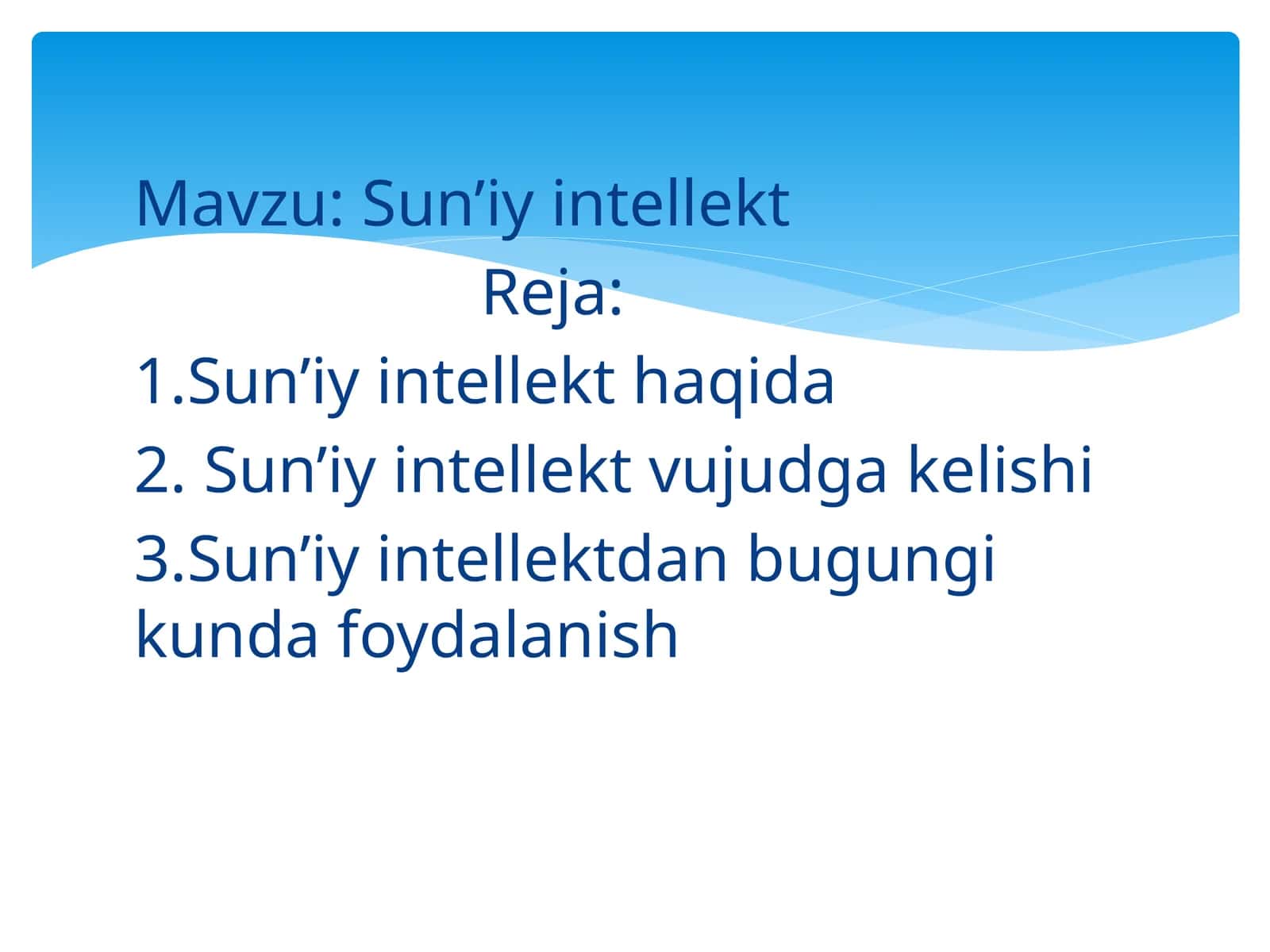 Sun’iy intellekt 1