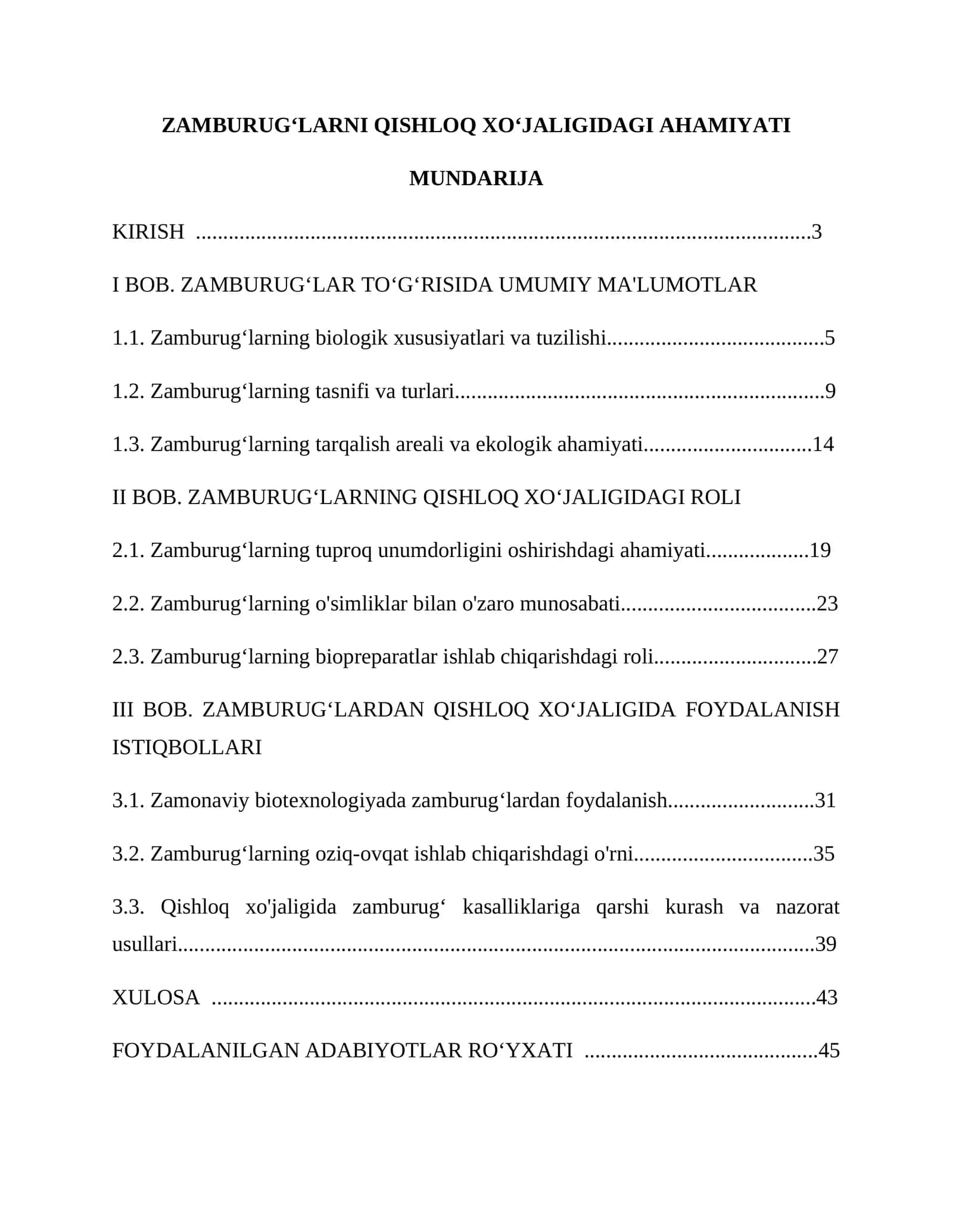ZAMBURUGʻLARNI QISHLOQ XOʻJALIGIDAGI AHAMIYATI 1