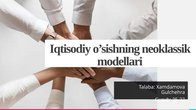 Iqtisodiyo’sishning neoklassik modellari 1