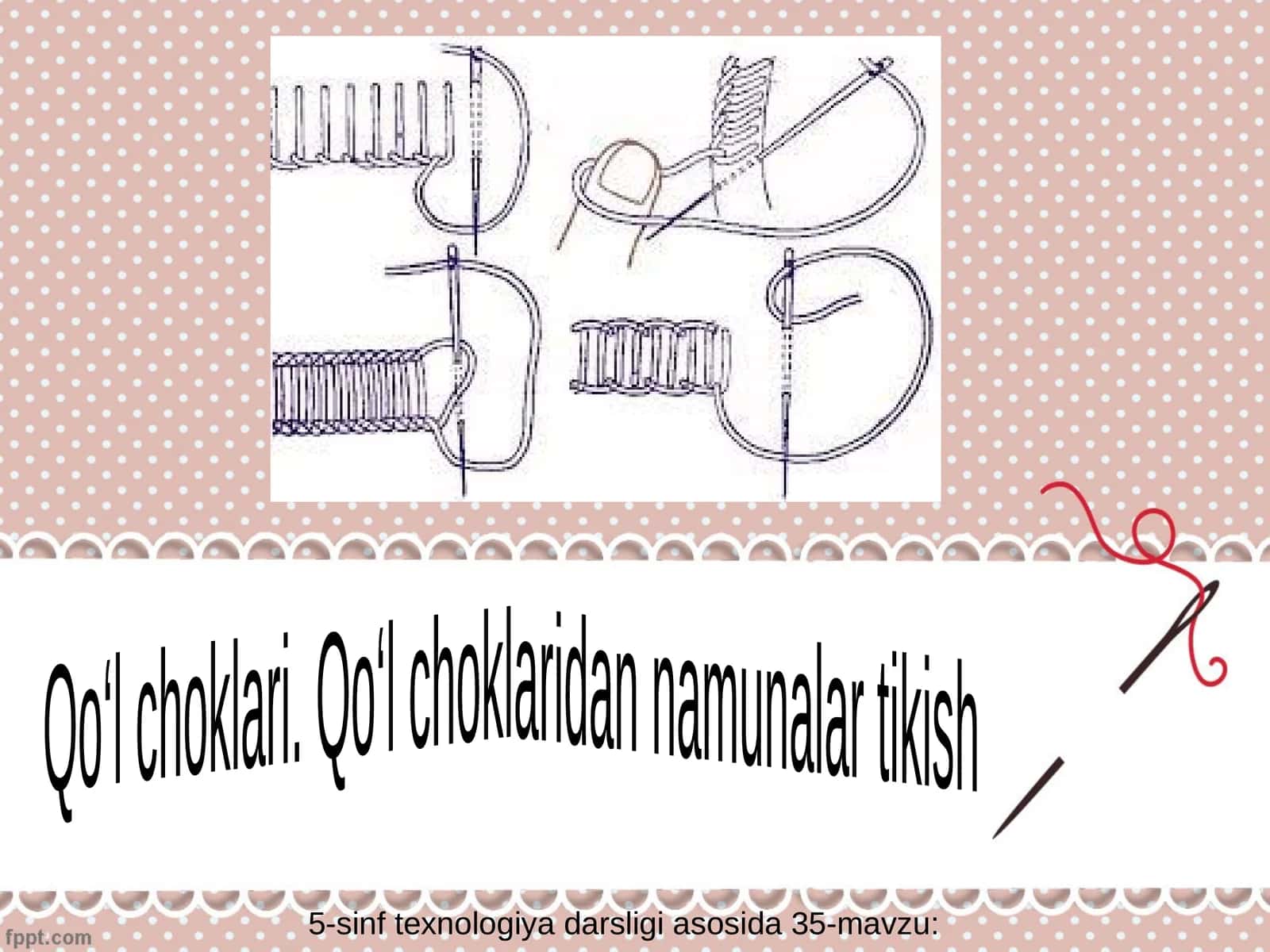 Qo‘l choklari. Qo‘l choklaridan namunalar tikish 1