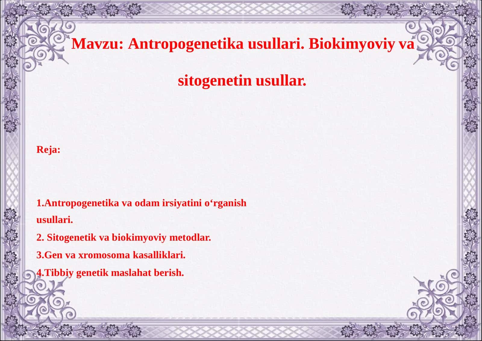 Antropogenetika usullari 1