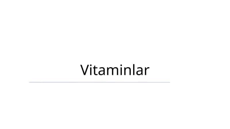 Vitaminlar