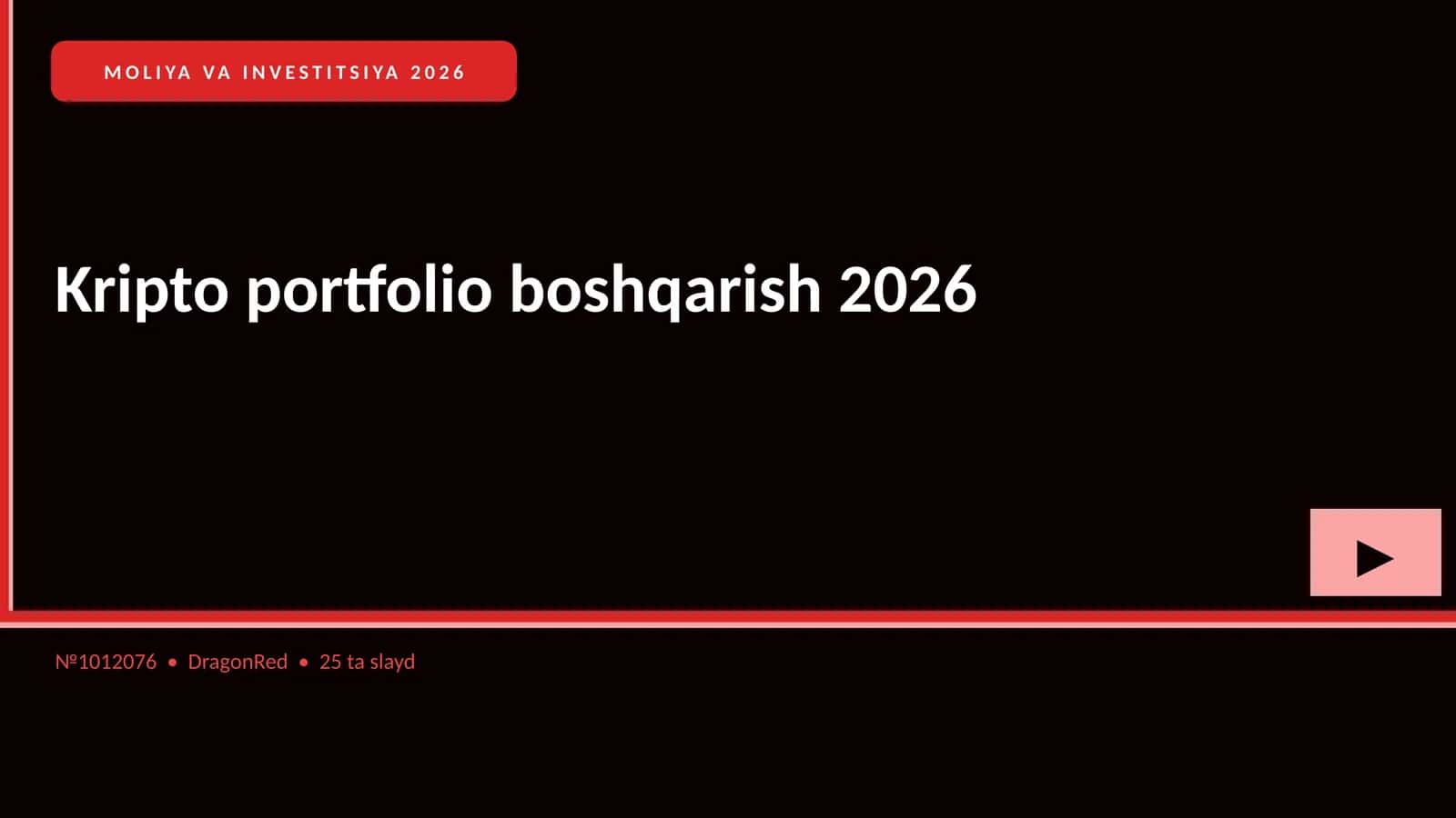Kripto portfolio boshqarish 2026 1